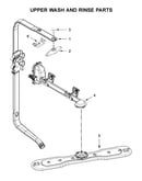 Upper wash and rinse parts