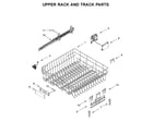 Maytag MDB8989SHZ0 upper rack and track parts diagram
