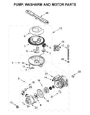 Pump, washarm and motor parts