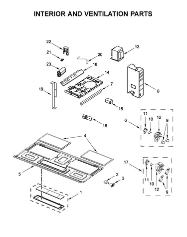 Interior and ventilation parts