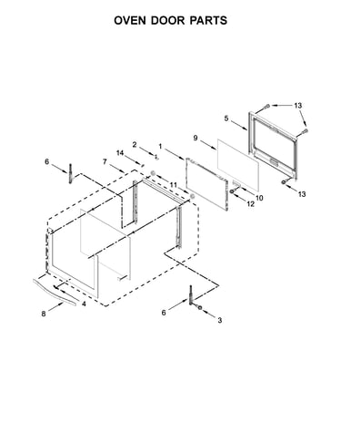 Oven door parts