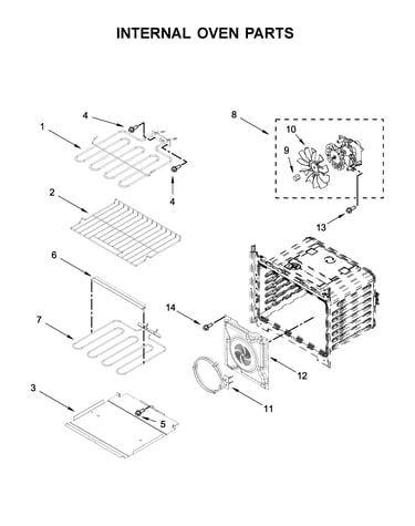 Internal oven parts