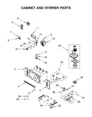 Cabinet and stirrer parts