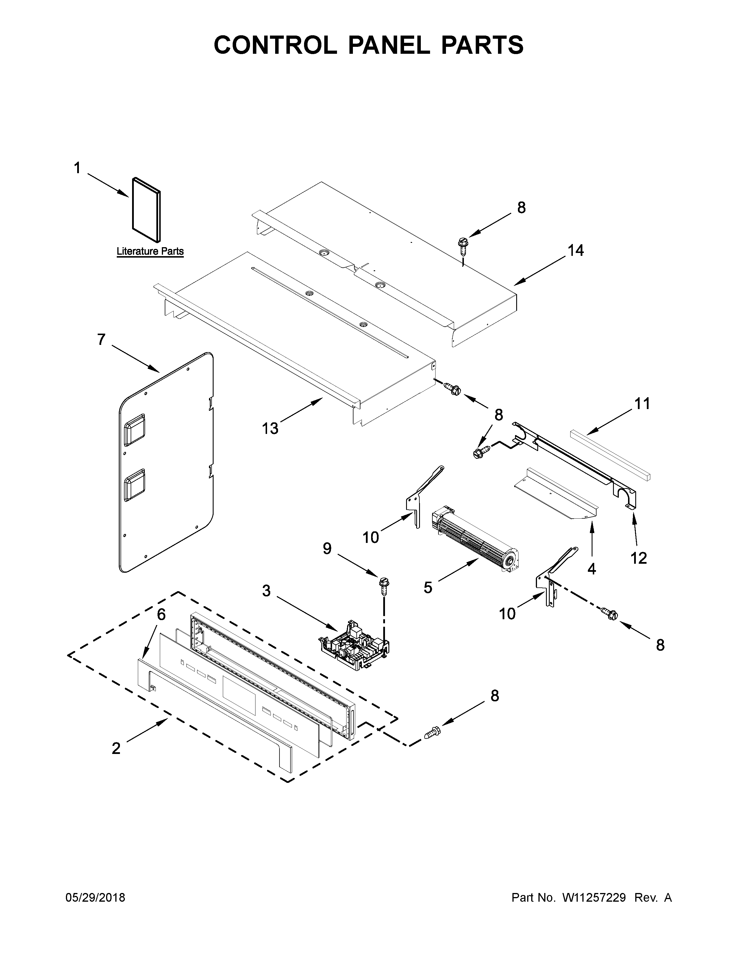 Control panel parts