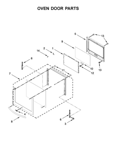 Oven door parts