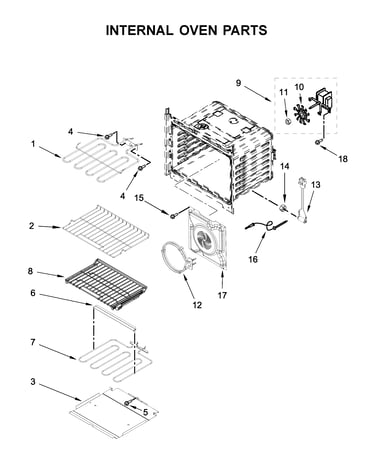 Internal oven parts