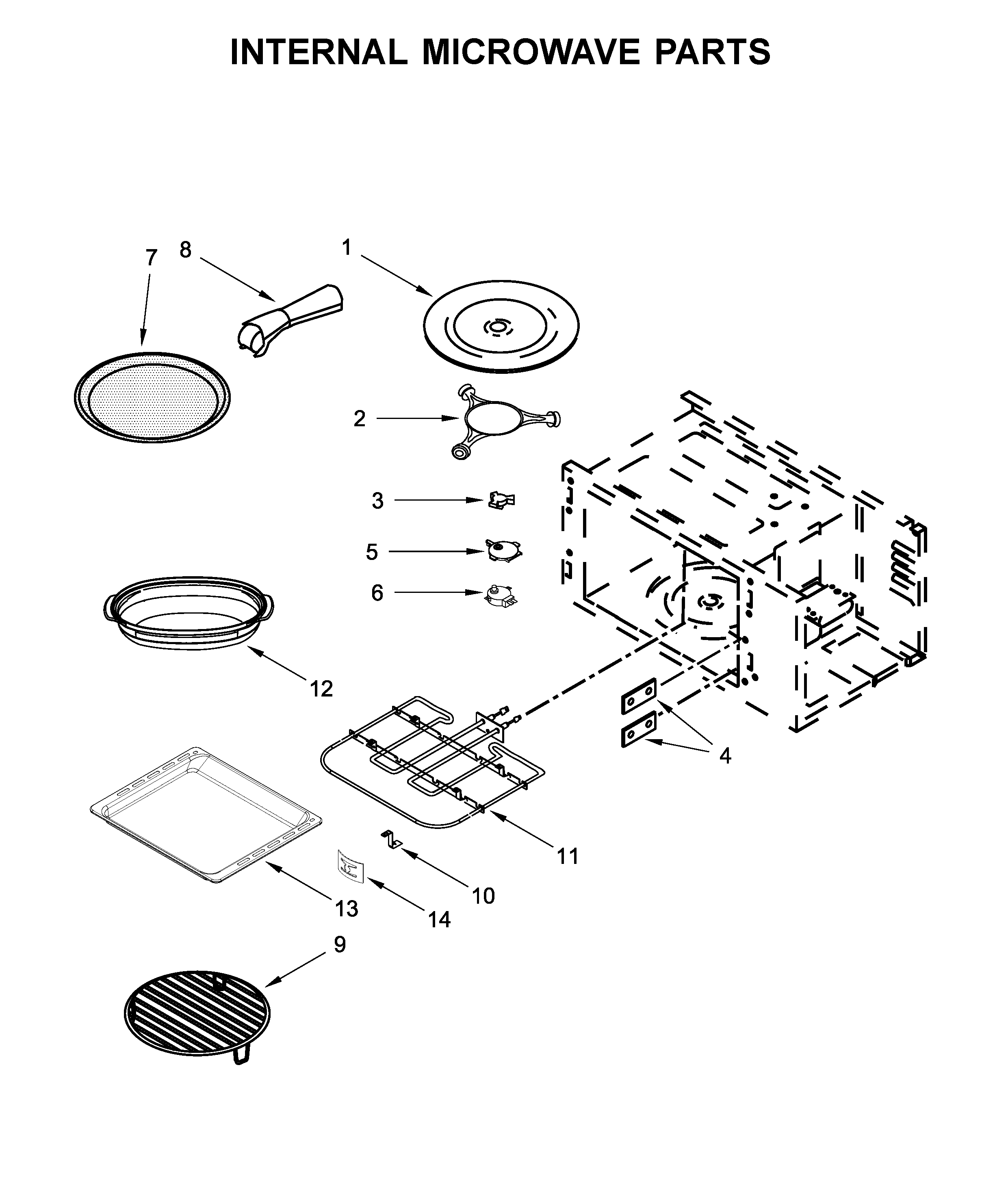 Internal microwave parts