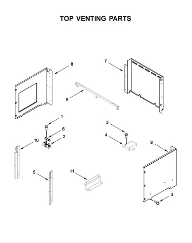 Top venting parts