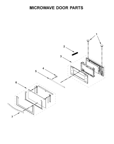 Microwave door parts