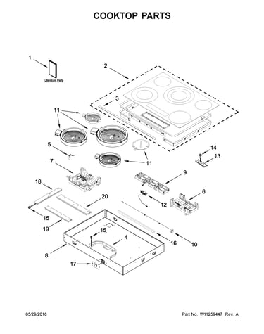 Cooktop parts