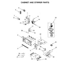 Whirlpool WOC54EC0AB05 cabinet and stirrer parts diagram