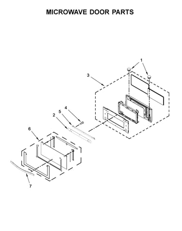 Microwave door parts