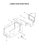 Lower oven door parts