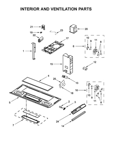 Interior and ventilation parts