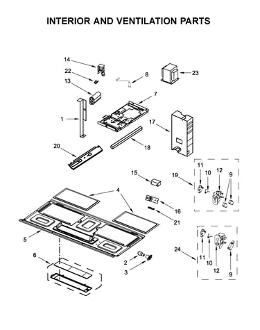 Interior and ventilation parts
