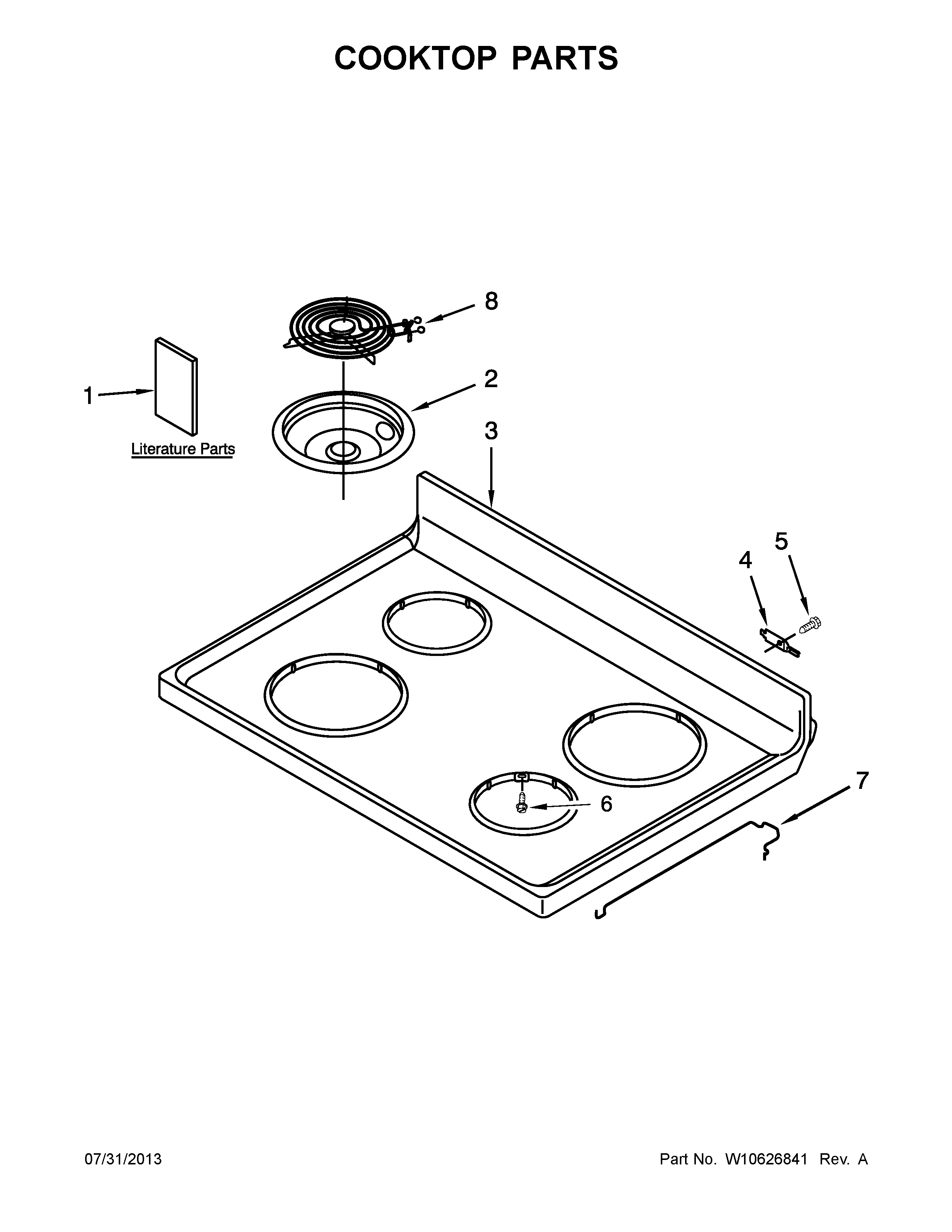 Cooktop parts