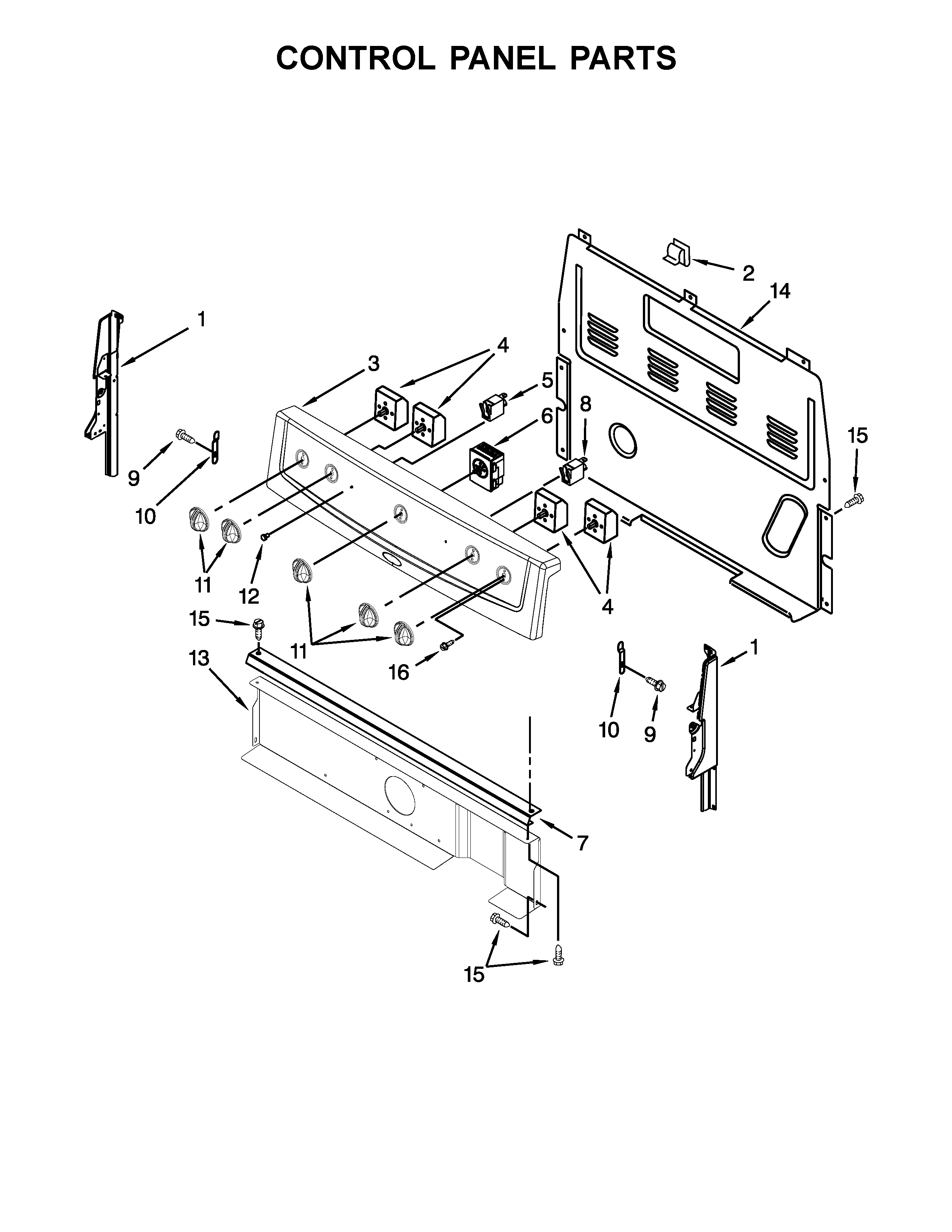 Control panel parts