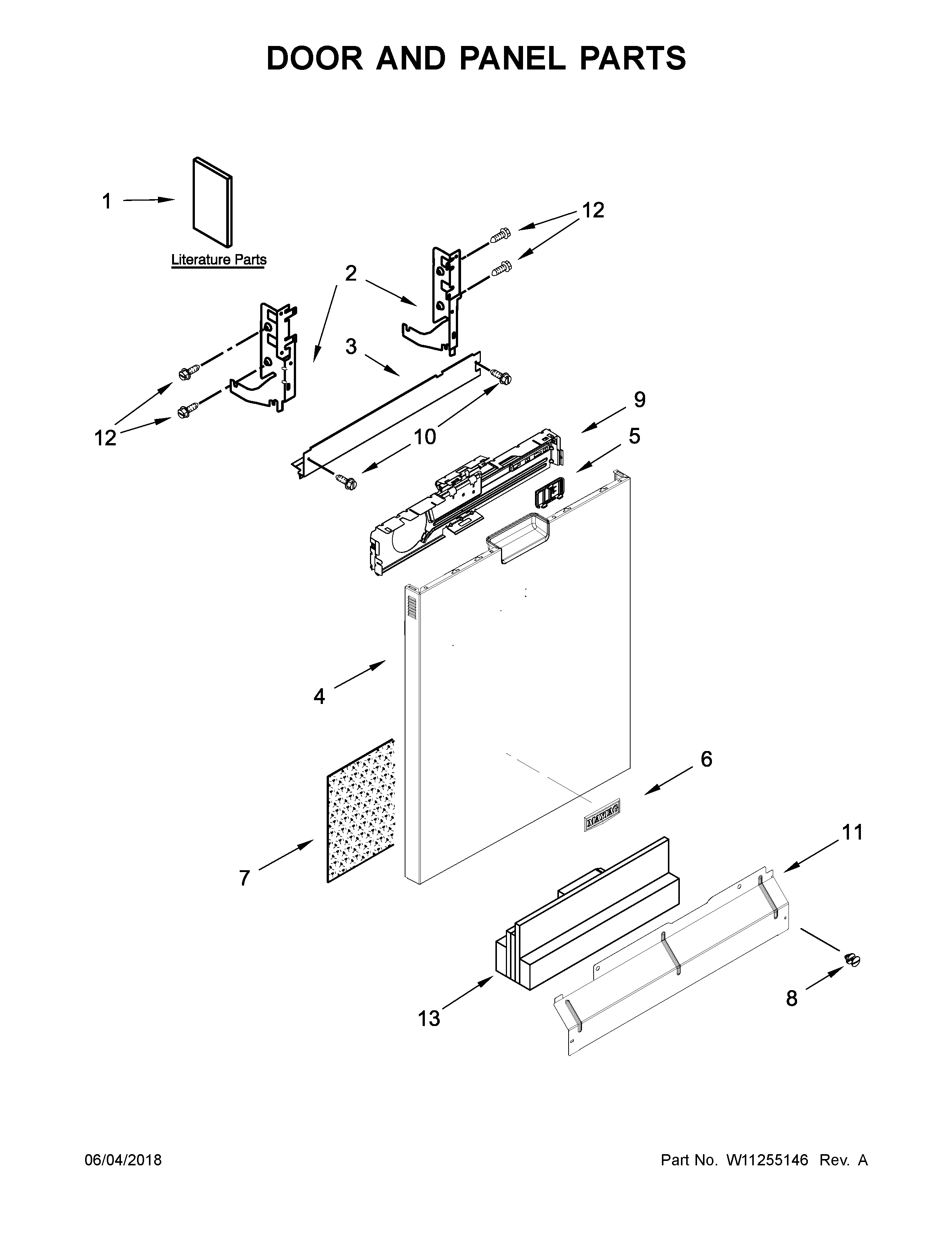 Door and panel parts