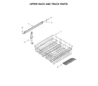 Maytag MDB4949SHB0 upper rack and track parts diagram