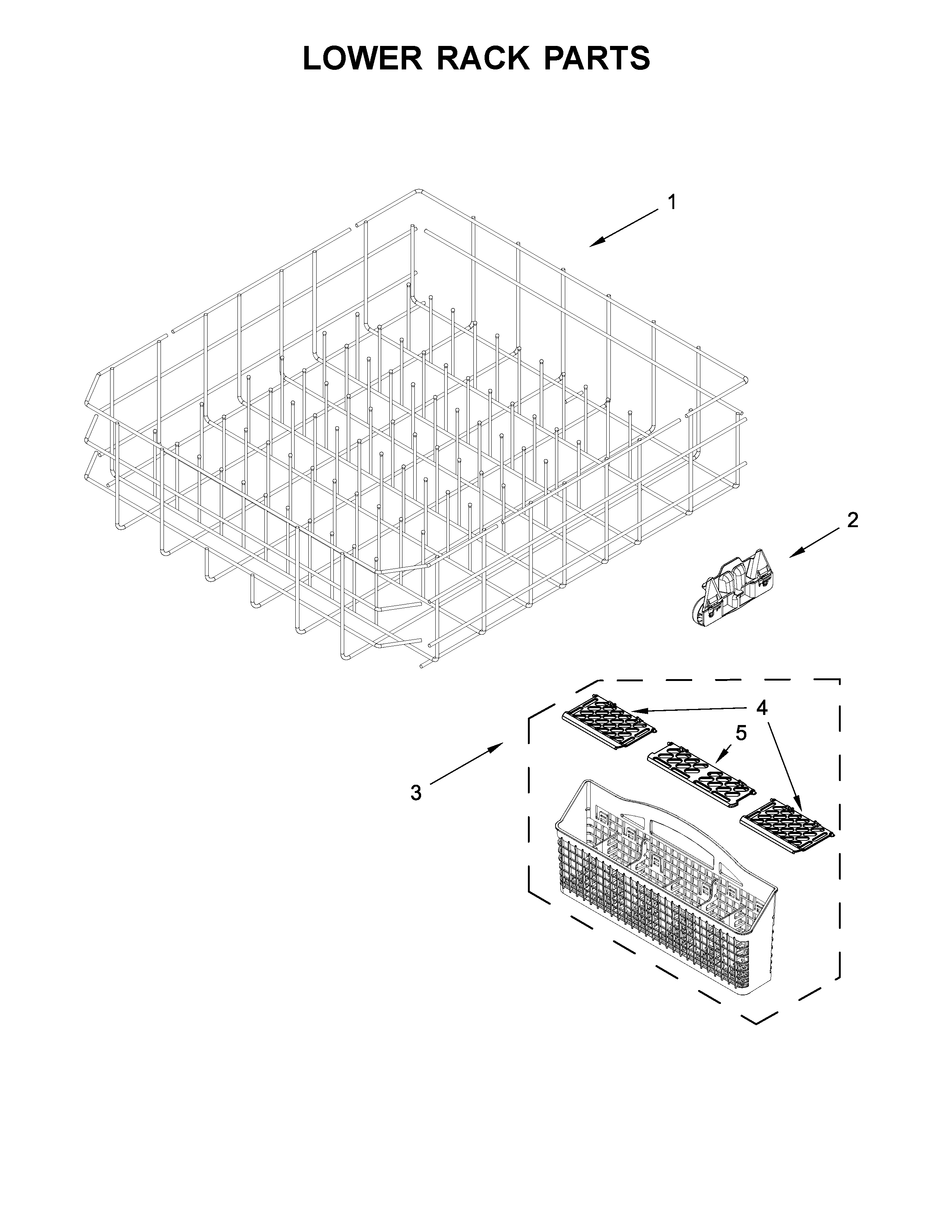 Lower rack parts
