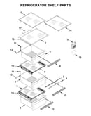 Refrigerator shelf parts