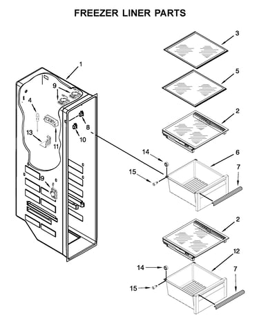 Freezer liner parts