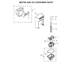 KitchenAid KSC24C8EYW02 motor and ice container parts diagram