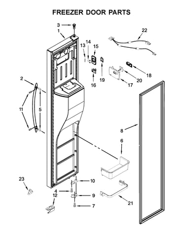 Freezer door parts
