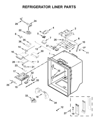 Refrigerator liner parts