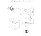 KitchenAid KRFF507HPS00 icemaker and ice container parts diagram