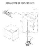 Icemaker and ice container parts
