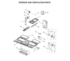 Whirlpool UMV1160CW6 interior and ventilation parts diagram