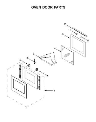 Oven door parts
