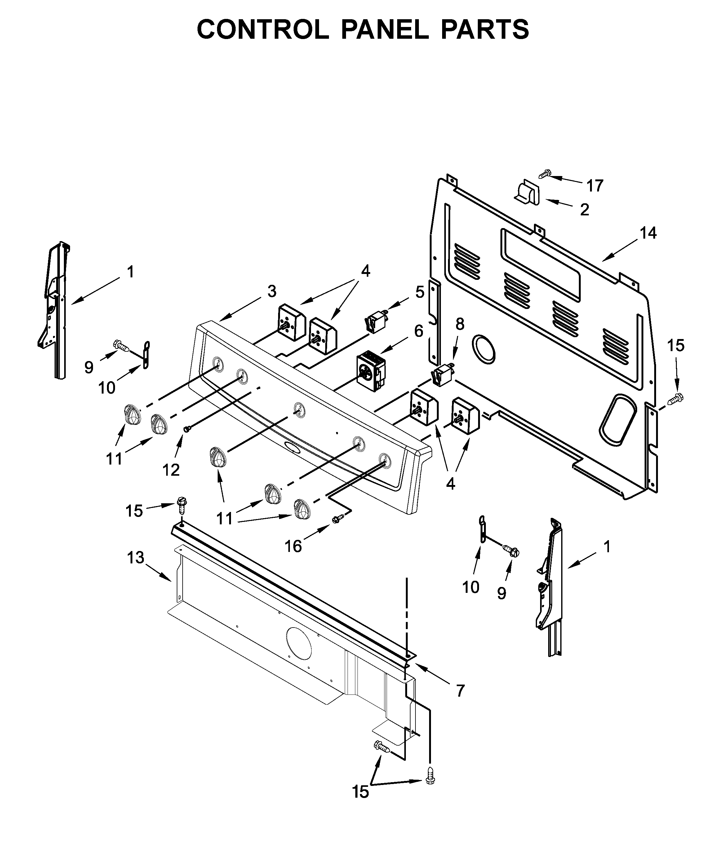 Control panel parts