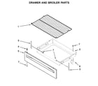 Amana ACR2303MFW2 drawer and broiler parts diagram