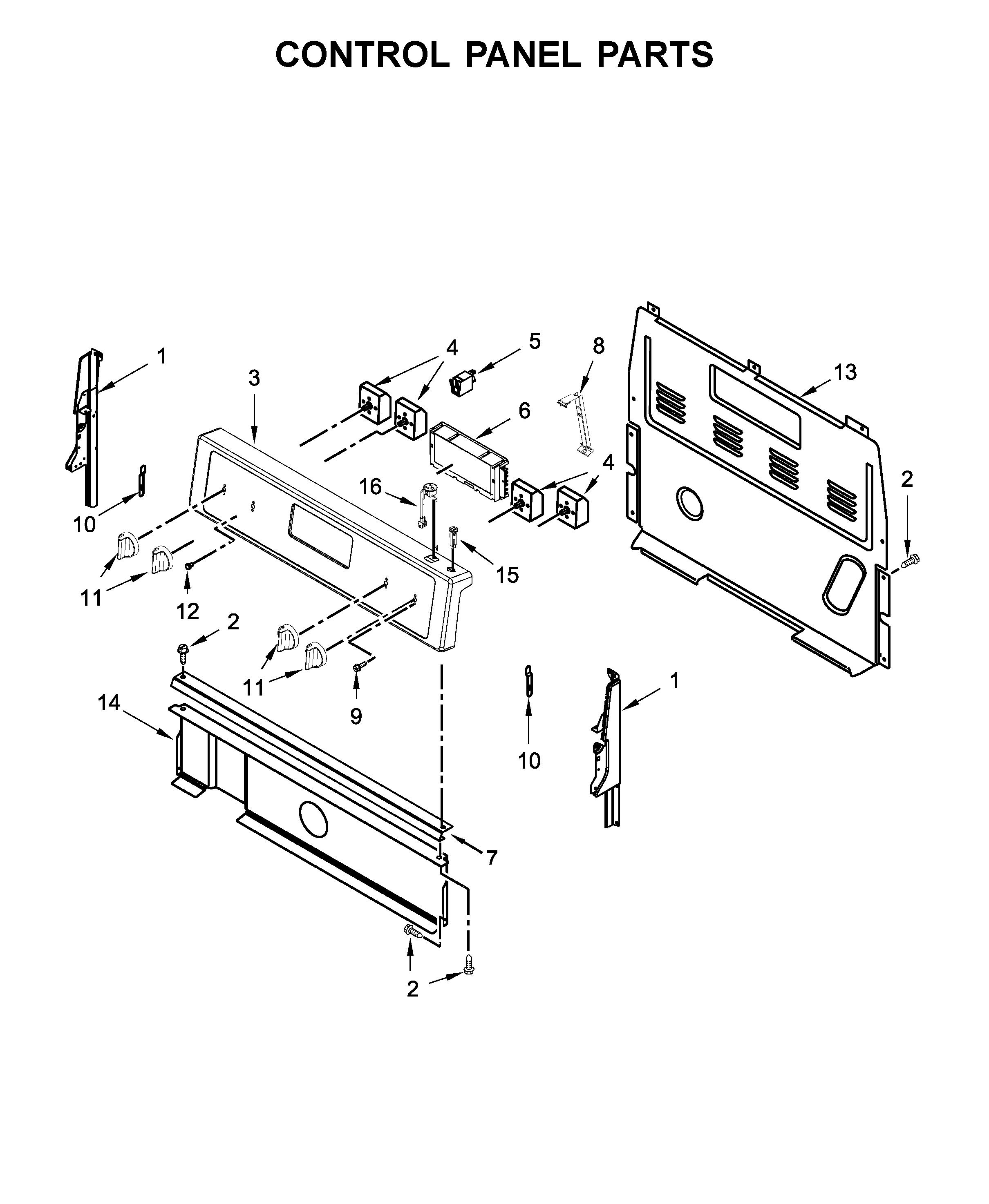Control panel parts