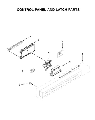 Control panel and latch parts