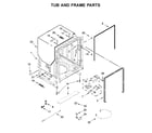 Maytag MDB4949SHZ0 tub and frame parts diagram