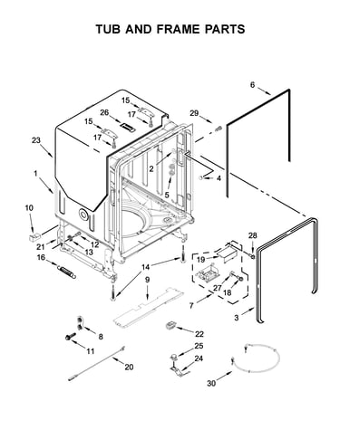 Tub and frame parts