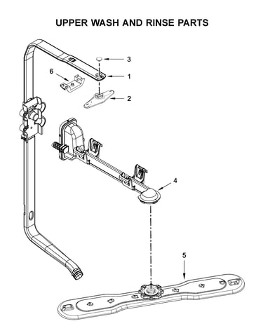 Upper wash and rinse parts