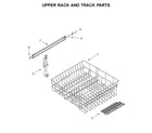 Maytag MDB4949SHZ0 upper rack and track parts diagram