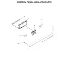Maytag MDB8989SHW0 control panel and latch parts diagram