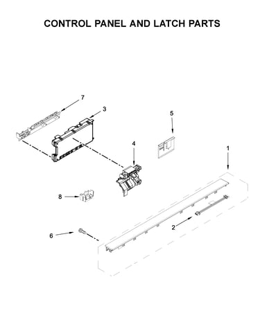 Control panel and latch parts