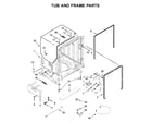 Maytag MDB8989SHB0 tub and frame parts diagram