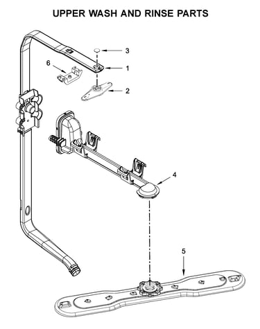 Upper wash and rinse parts