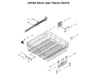 Maytag MDB8989SHB0 upper rack and track parts diagram