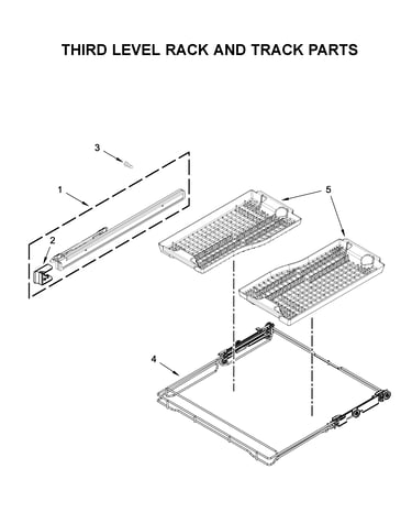 Third level rack and track parts
