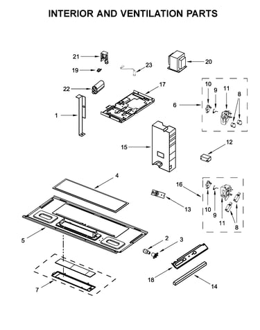 Interior and ventilation parts