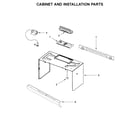 Amana AMV2307PFB2 cabinet and installation parts diagram