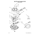 KitchenAid KFP740CR1 motor and housing parts diagram